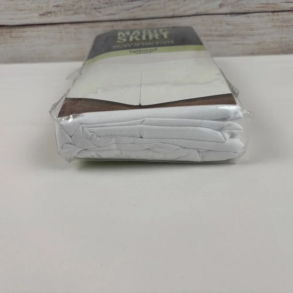 Magic Skirt Full Size Mattress BedSkirt Tailored No Mattress Lift 15